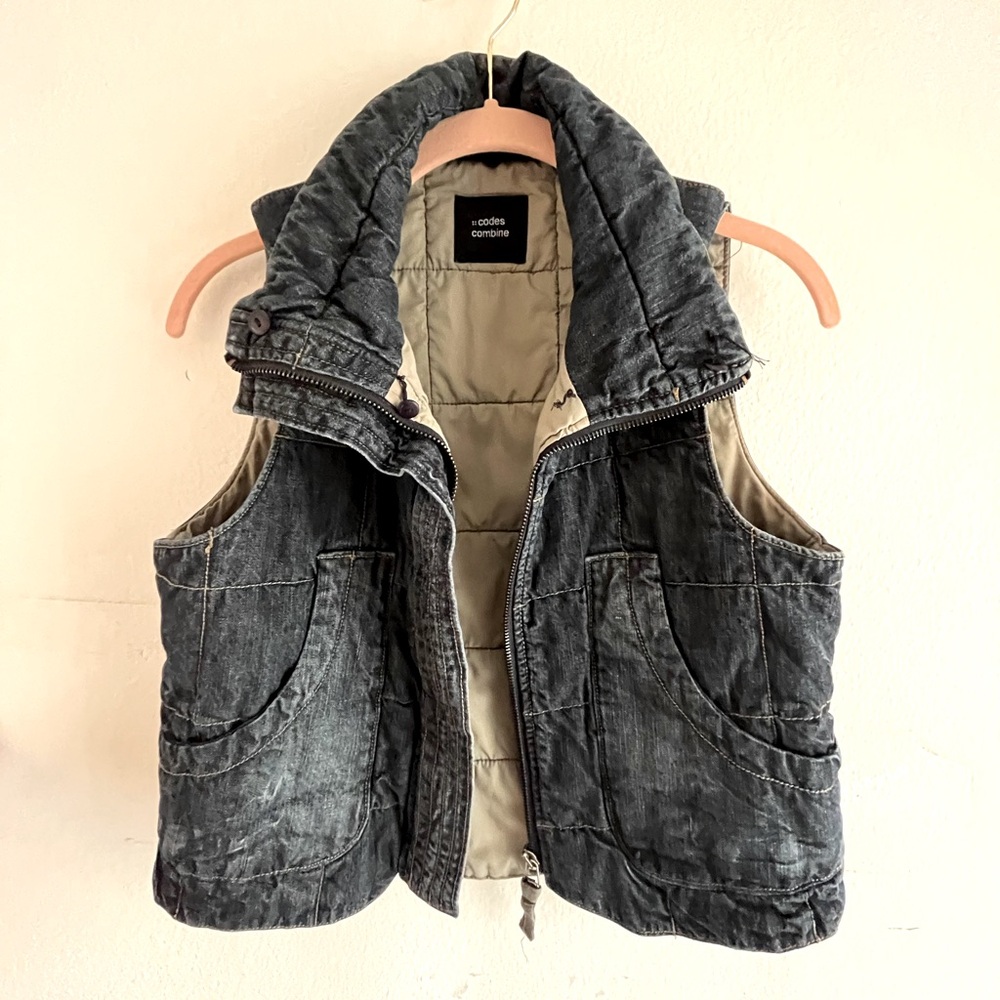 Korean denim vest